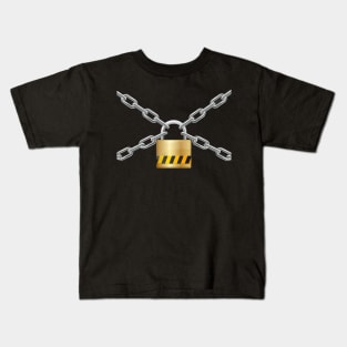 Padlock Caution Kids T-Shirt